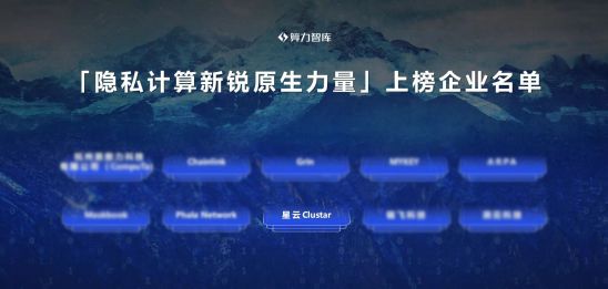 星云Clustar登榜 「隐私计算新锐原生力量」企业