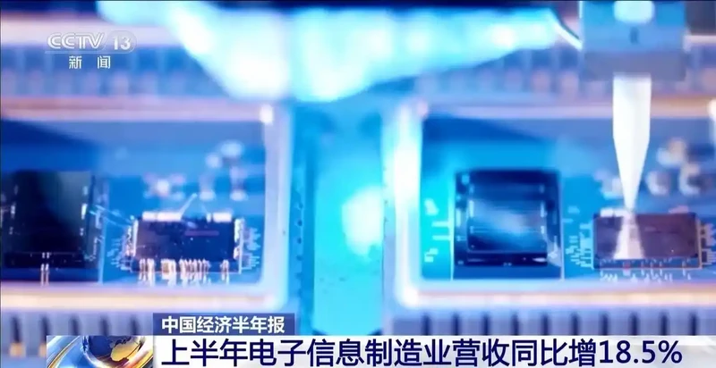 上半年规模以上电子信息制造业增加值同比增长14.8%：营收规模连续多年工业大类第一