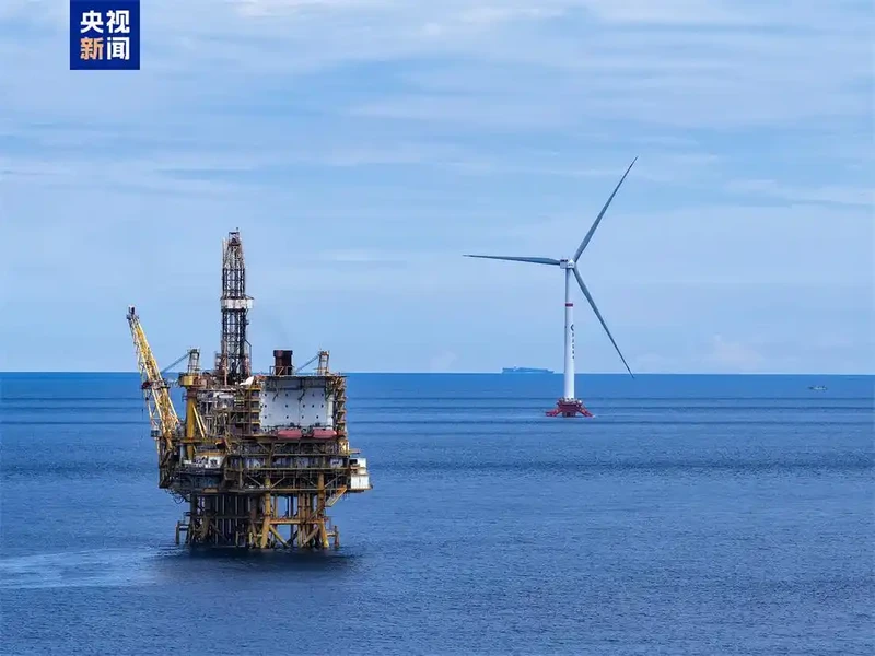 全球首座16兆瓦张力腿浮式风电平台投运：海油安澜号