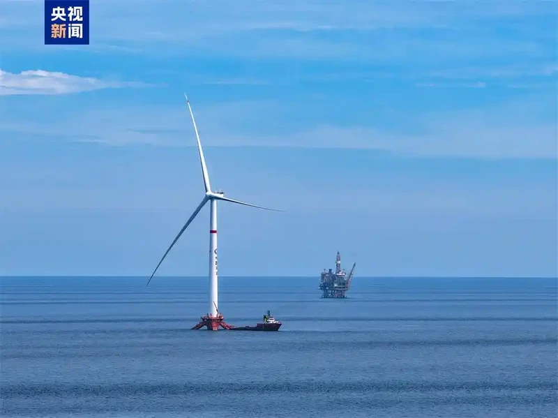 全球首座16兆瓦张力腿浮式风电平台投运：海油安澜号 图2