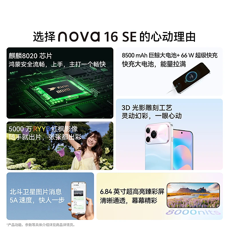 华为nova 16 SE发布：红枫影像下放2000元档，8500mAh电池两天一充 图2