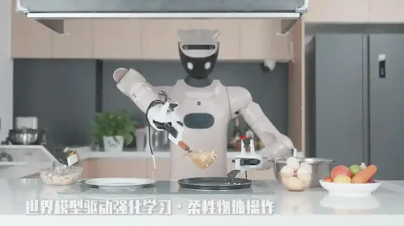 量化派完成蛋烘糕全流程实景验证 物理AI跨物料操控再进一步 图1
